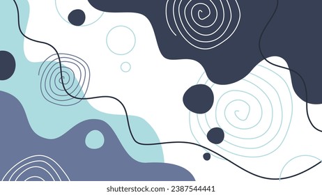 Fondo ondulado azul marino. Fondo ondulado de resumen líquido. fondo ondulado azul del cielo. onda líquida abstracta. fondo de pantalla de olas dinámicas. fondo de pantalla de líquido. banner con forma líquida.