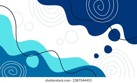 Ocean blue wavy background. Liquid Abstract wavy background. blue sky wavy background. abstract liquid wavy. dynamic waves wallpaper. fluid wallpaper. banner with liquid shape.