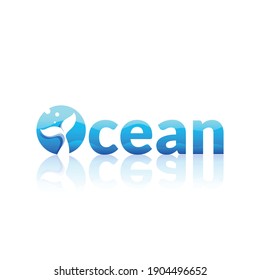 Ocean Blue - Word Mark Logo Template