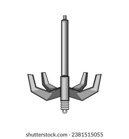 ocean boat anchor cartoon. chain maritime, metal steel, symbol vintage ocean boat anchor sign. isolated symbol vector illustration
