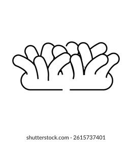 ocean bottom seaweed line icon vector. ocean bottom seaweed sign. isolated contour symbol black illustration