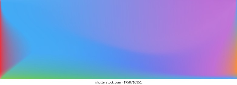 Ocean Bright Wavy Gradient Mesh. Vibrant Blank Modern Design Backdrop. Natural Color Wavy Gradient Mesh. Vivid Rainbow Water Smooth Surface Illustration. Sea  Colorful Office Background.