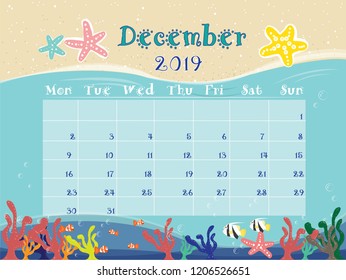 The Ocean Calendar of December 2019.