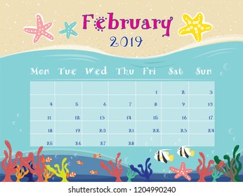 The Ocean Calendar of February 2019.