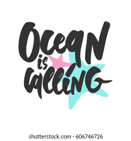 Ocean is calling.   Vector illustration