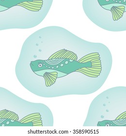 Ocean carp vector illustration