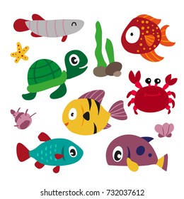 Ocean Character Design Stock Vector (Royalty Free) 732037612 | Shutterstock