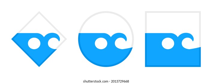 ocean city flag icon set. isolated on white background

