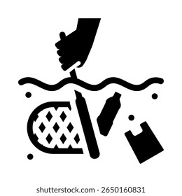 Elemento de icono de limpieza del océano para el diseño