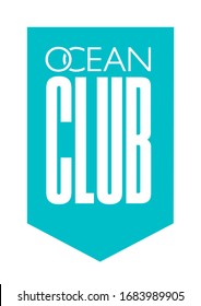 Ocean Club vector logo on white background