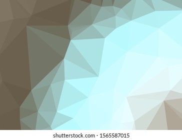 Ocean Color Abstract trianglify Generative Art background illustration