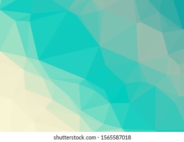 Ocean Color Abstract trianglify Generative Art background illustration