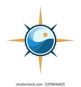 Ocean Compass a Logo Vector