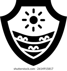 Ocean Conservation Icon Glyph Vector Illustration