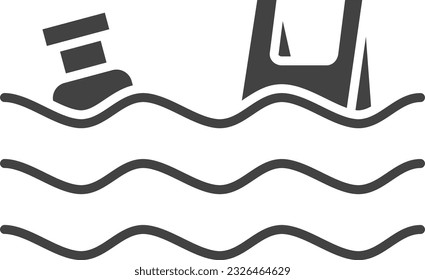 Ocean Conservation Icon image. Suitable for mobile application.