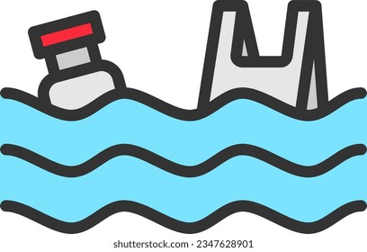 Ocean Conservation Icon image. Suitable for mobile application.