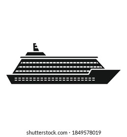 Icono del crucero oceánico. Ilustración simple del icono del vector del crucero oceánico para el diseño web aislado en fondo blanco