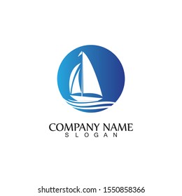 ocean cruise linear ship silhouette simple linear logo-vector