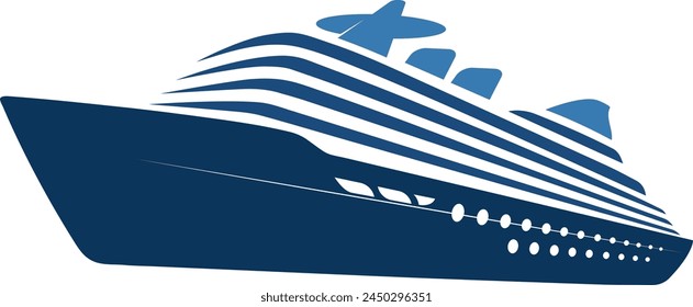 Ocean cruise ship simple design for sea travel