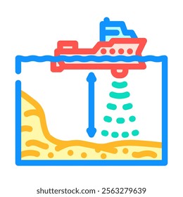 ocean depth gauge world ocean color icon vector. ocean depth gauge world ocean sign. isolated symbol illustration