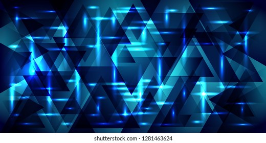 Ocean depths and blue intersections on a dark metal background. Bright pattern for a festive mood and interior decoration.