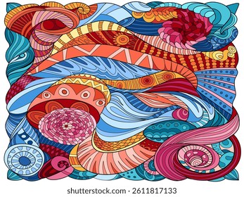 Ocean Design For Background Colorful Pattern 