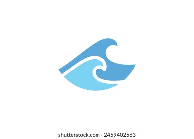 ocean design with water logo