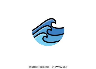 diseño del océano con el logotipo del agua