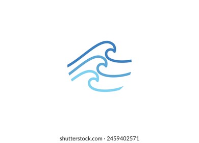 ocean design with water logo