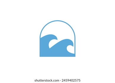 ocean design with water logo