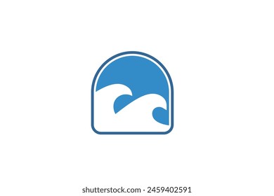 diseño del océano con el logotipo del agua