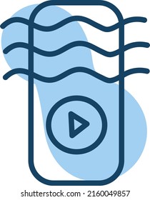 Ocean device, illustration, vector on a white background.