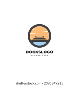 ocean dock logo design creative idea inspiration