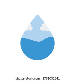 Ozean, Tropfen, Wassersymbol. Einfache, farbige Vektorelemente von Aqua-Symbolen für i und ux, Website oder mobile Anwendung