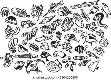 Ocean ecology illustration, creative background
