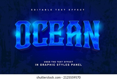 Ocean Editable Text Effect Template