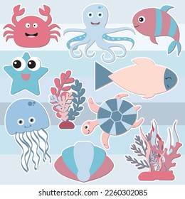 Ocean Enchanting Animal Vector Illustration