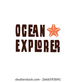 Logotipo de Ocean Explorer. Logotipo simple de Ocean Explorer para aventura marina, turismo de playa, viajes por mar o diseño de marca náutica. Ilustración vectorial.