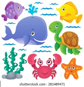 Ocean Fauna Thematic Collection 1 - Eps10 Vector Illustration.