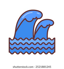 Ocean Filled Icons , Vector illustration