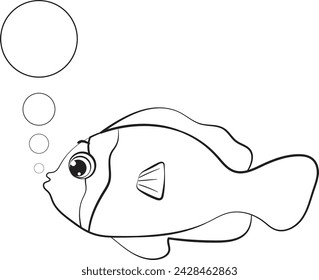 Ocean Fish Children's color sheets printable
