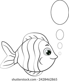 Ocean Fish Children's color sheets printable