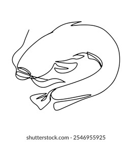 Ocean Fish Graphic Design Decoration Vector Line Art