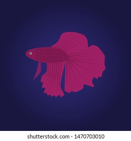 Ocean fish icon. Colorful fish icon