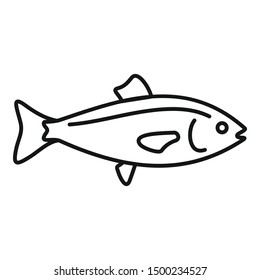 Ocean fish icon. Outline ocean fish vector icon for web design isolated on white background
