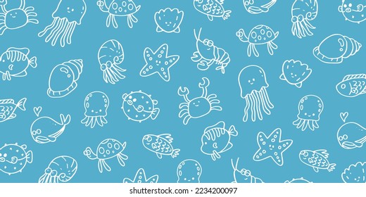 Ocean fish pattern for background design