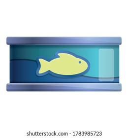 La lata de peces oceánicos puede ser un icono. Dibujo de lata de peces oceánicos puede ser icono vector para el diseño web aislado en fondo blanco