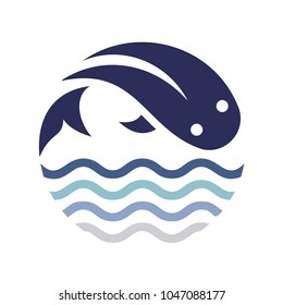 Ocean Fish Vector Logo Stock Vector (Royalty Free) 1047088177