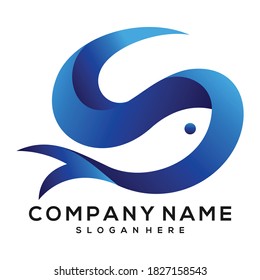 ocean fish vector, fish negative space vector