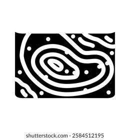 ocean floor map world ocean glyph icon vector. ocean floor map world ocean sign. isolated symbol illustration